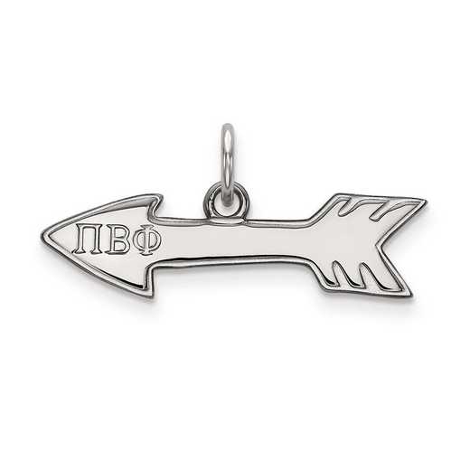 SS034PBP: Sterling Silver LogoArt Pi Beta Phi XS Pendant