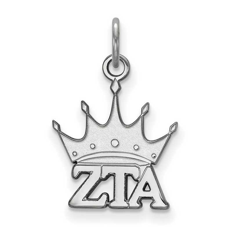 SS034ZTA: Sterling Silver LogoArt Zeta Tau Alpha XS Pendant