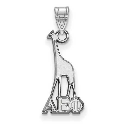 SS035AEP: SS Rhodium-plated LogoArt Alpha Epsilon Phi Small Pendant