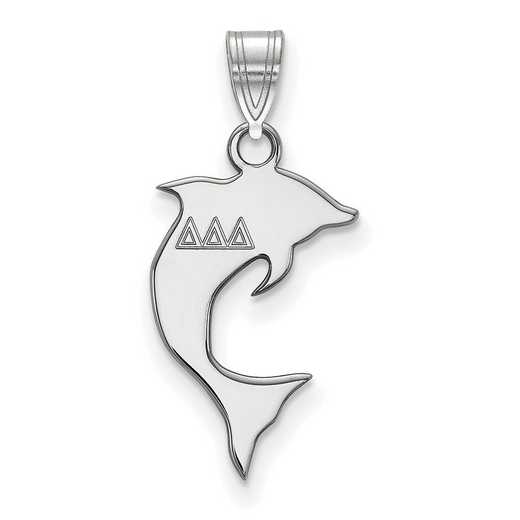 SS035DDD: SS Rhodium-plated LogoArt Delta Delta Delta Small Pendant