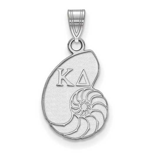 SS035KD: Sterling Silver Rh-plated LogoArt Kappa Delta Small Pendant