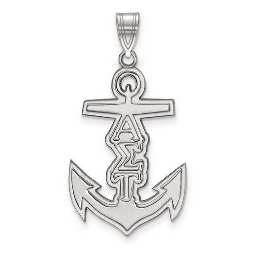 SS036ALS: Sterling Silver LogoArt Alpha Sigma Tau Medium Pendant