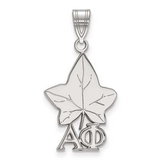 SS036APH: Sterling Silver LogoArt Alpha Phi Medium Pendant