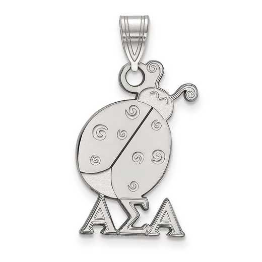 SS036ASI: Sterling Silver LogoArt Alpha Sigma Alpha Medium Pendant