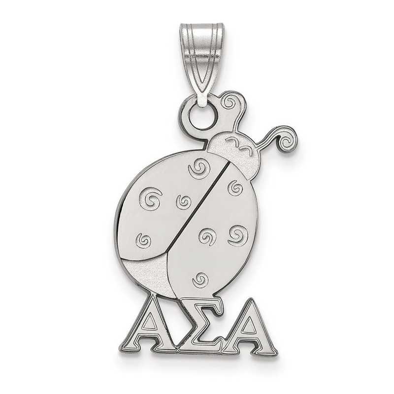 SS036ASI: Sterling Silver LogoArt Alpha Sigma Alpha Medium Pendant