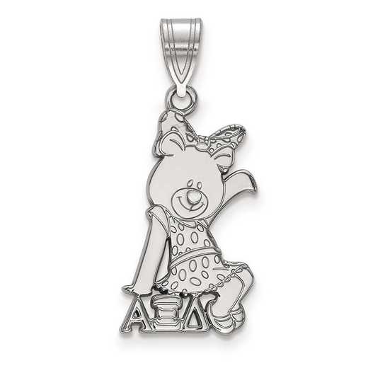 SS036AXD: Sterling Silver LogoArt Alpha Xi Delta Medium Pendant