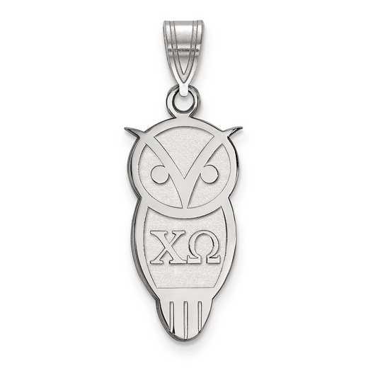 SS036CHO: Sterling Silver LogoArt Chi Omega Medium Pendant