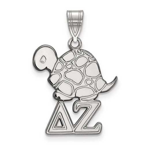 SS036DZ: Sterling Silver LogoArt Delta Zeta Medium Pendant