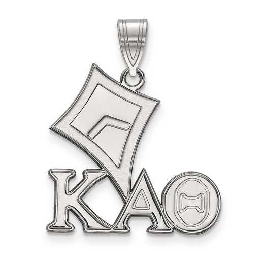 SS036KAT: Sterling Silver LogoArt Kappa Alpha Theta Medium Pendant