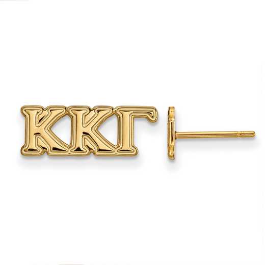 GP005KKG: 925 YGFP Logoart KKG Post Earrings