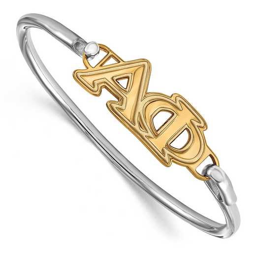 Alpha Phi Sterling Silver Yellow Gold Flash Plated Bangle