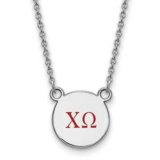 SS027CHO-18: 925 Chi Omega Sml Enl Neck