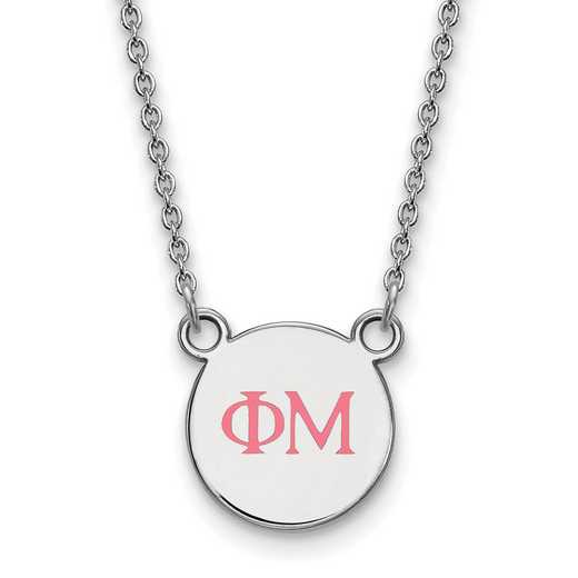 SS027PHM-18: 925 Phi Mu Sml Enl Neck