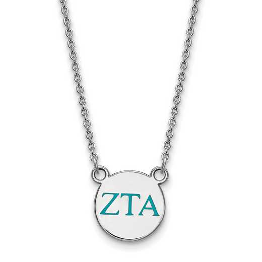 SS027ZTA-18: 925 Zeta Tau Alpha Sml Enl Neck