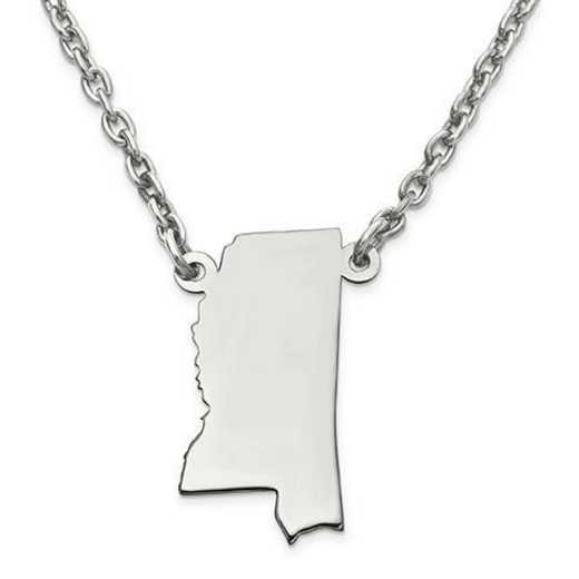 XNA706SS-MS: 925 MISSISSIPPI STATE PENDANT W CHAIN