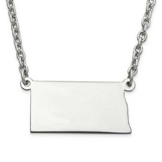 XNA706SS-ND: 925 NORTH DAKOTA STATE PENDANT W CHAIN