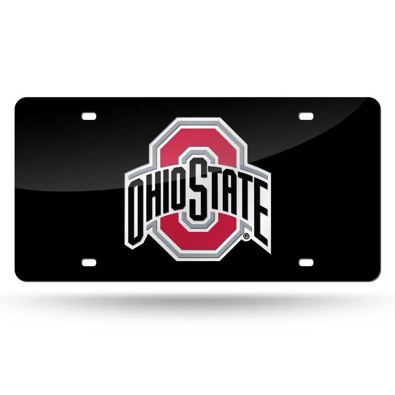 Craftique Ohio State Red Laser Cut License Plate Alternate Logo 