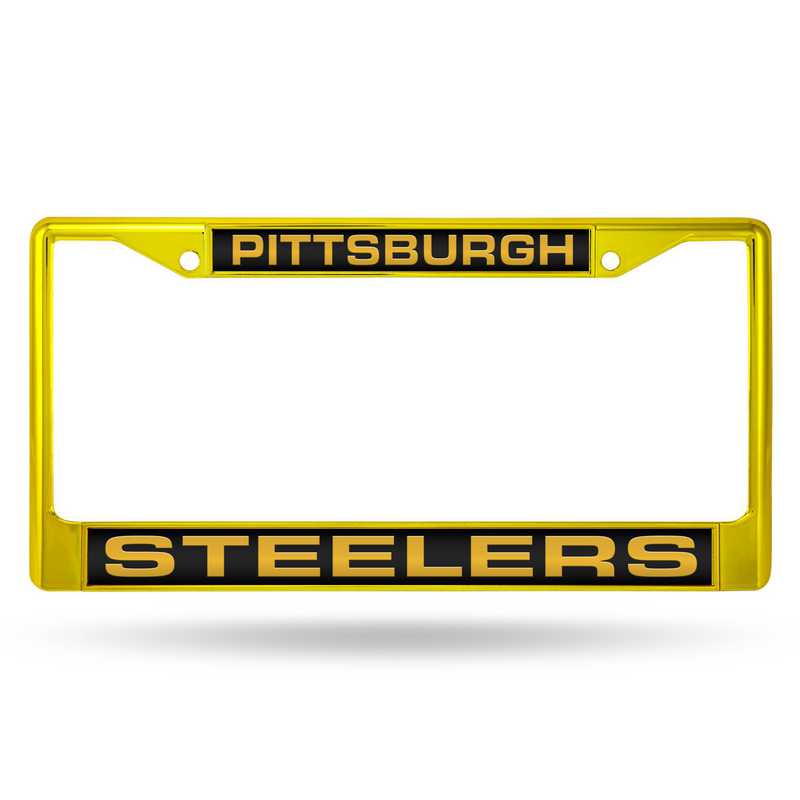 Rico Industries Pittsburgh Steelers Laser Cut Yellow License Plate 