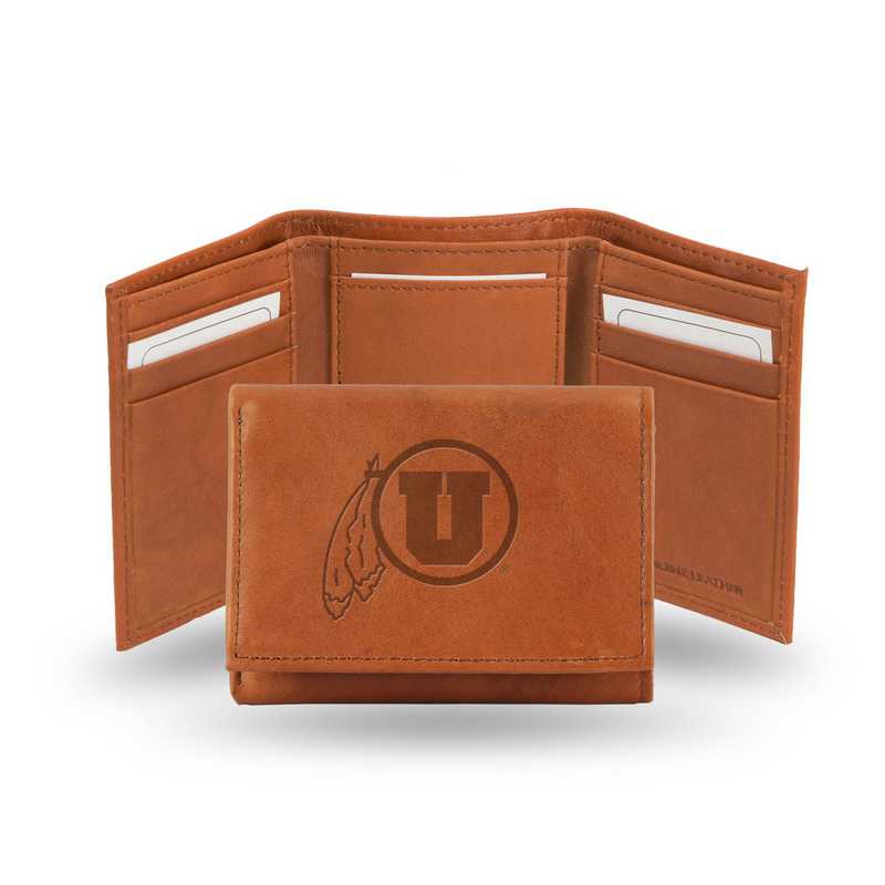 Utah Utes Embossed Trifold Leather Wallet