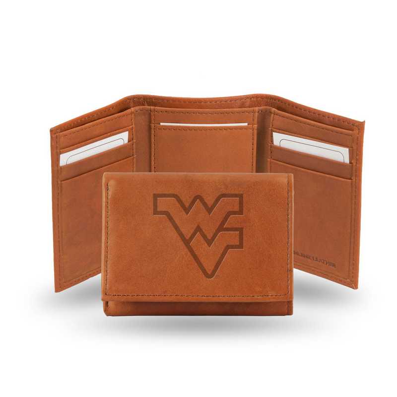 NCAA Rico Industries  Laser Engraved Front Pocket Wallet West Virginia Mountaineers 