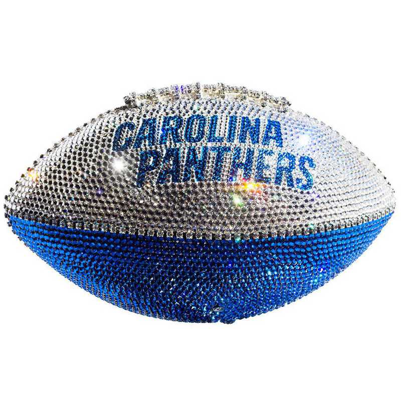 Carolina Panthers Swarovski Crystal Adorned Football By Rock On Sports