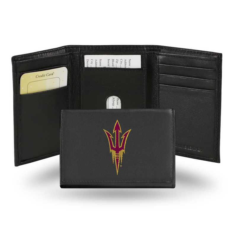 NCAA Rico Industries Laser Engraved Trifold Wallet Arizona State Sun Devils 
