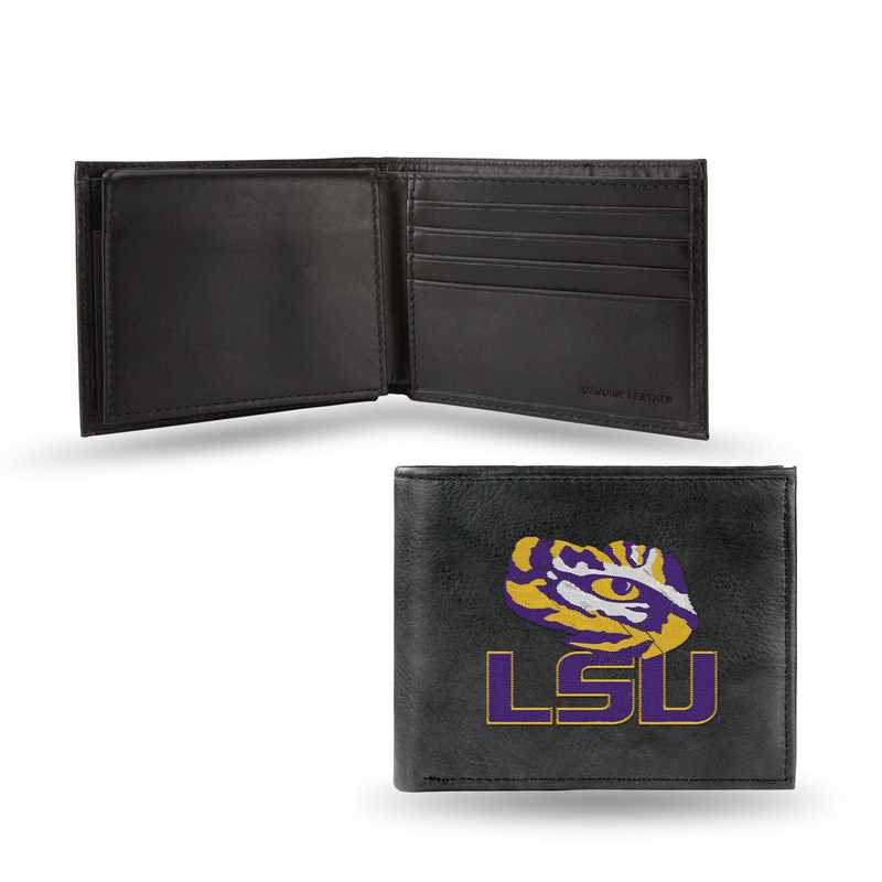 Rico NCAA LSU Tigers Embossed Leather Billfold Wallet with Man Made Interior