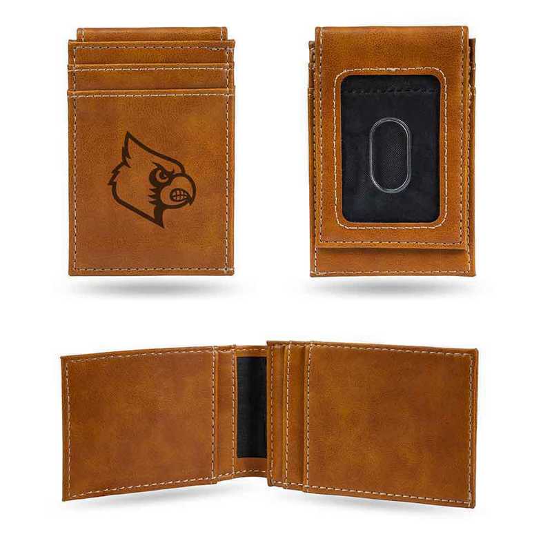 Louisville Laser Engraved Brown Front Pocket Wallet