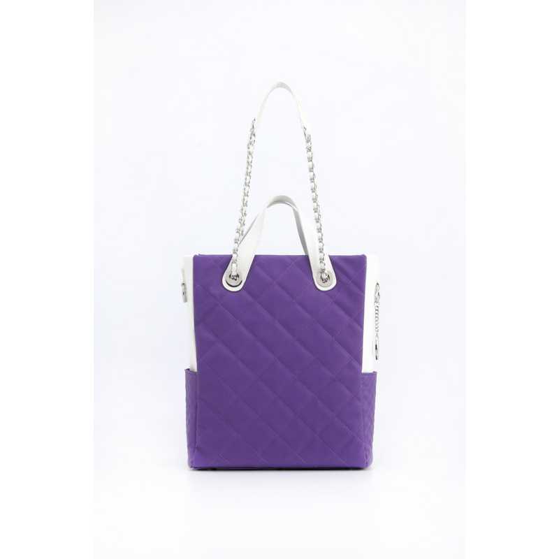 purple laptop tote