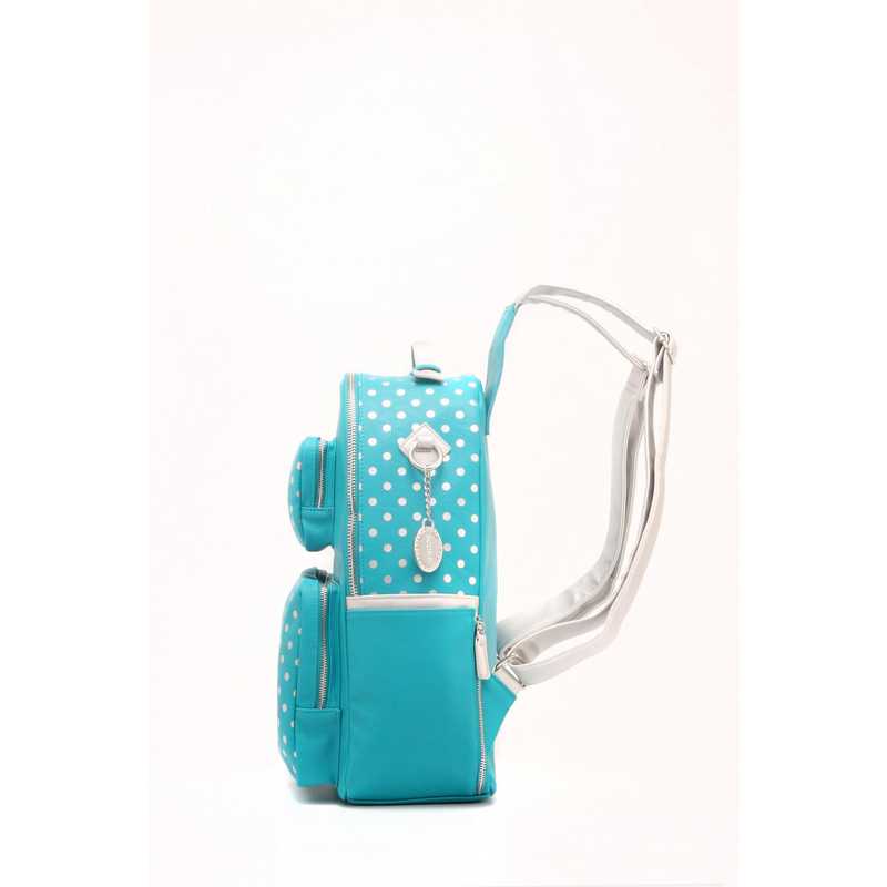 Women S Turquoise Silver Waterproof Backpack Natalie Michelle