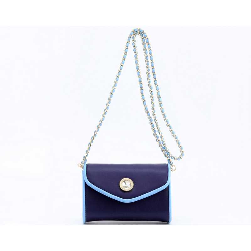 designer navy clutch bag