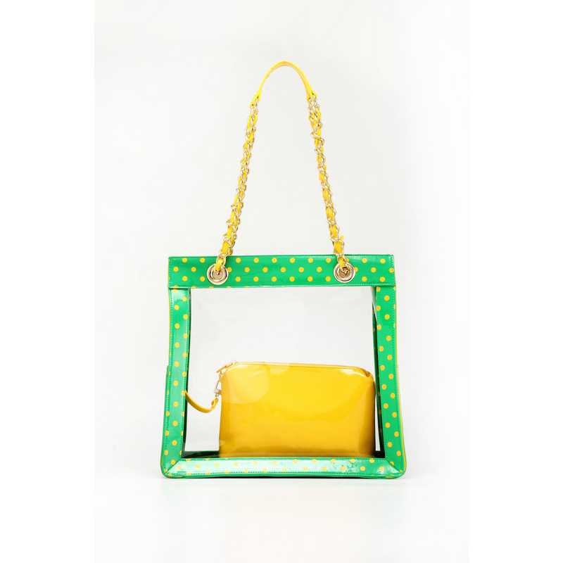 yellow clear bag