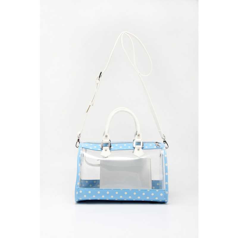 light blue satchel handbag