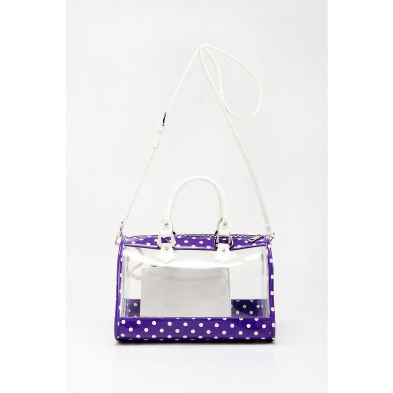 clear purple bag