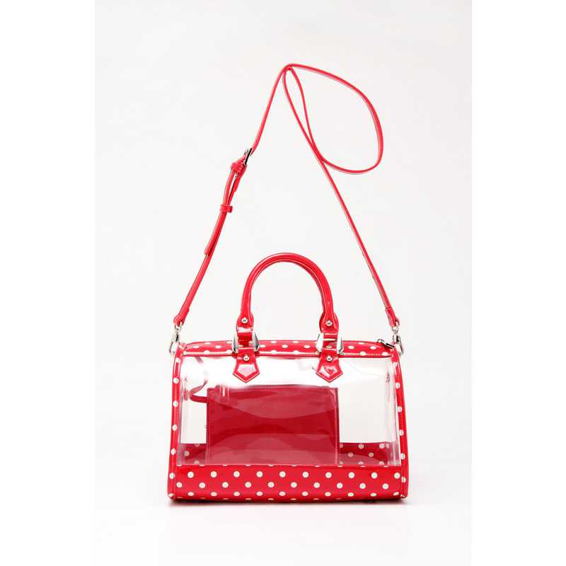 red clear bag