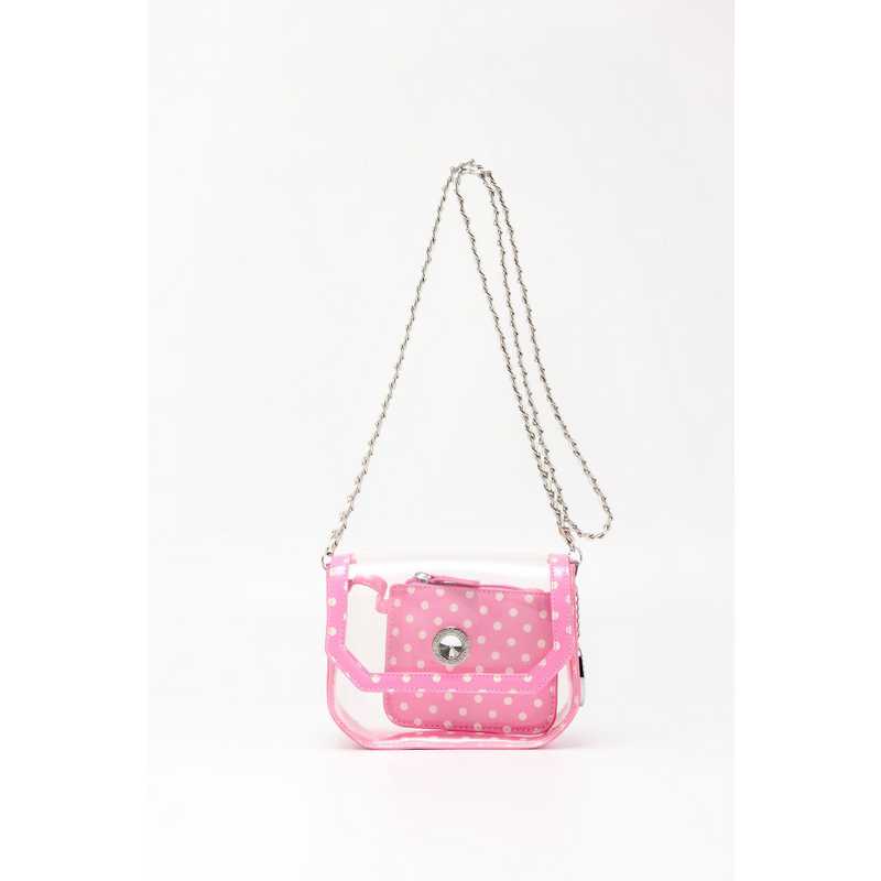 small clear shoulder bag