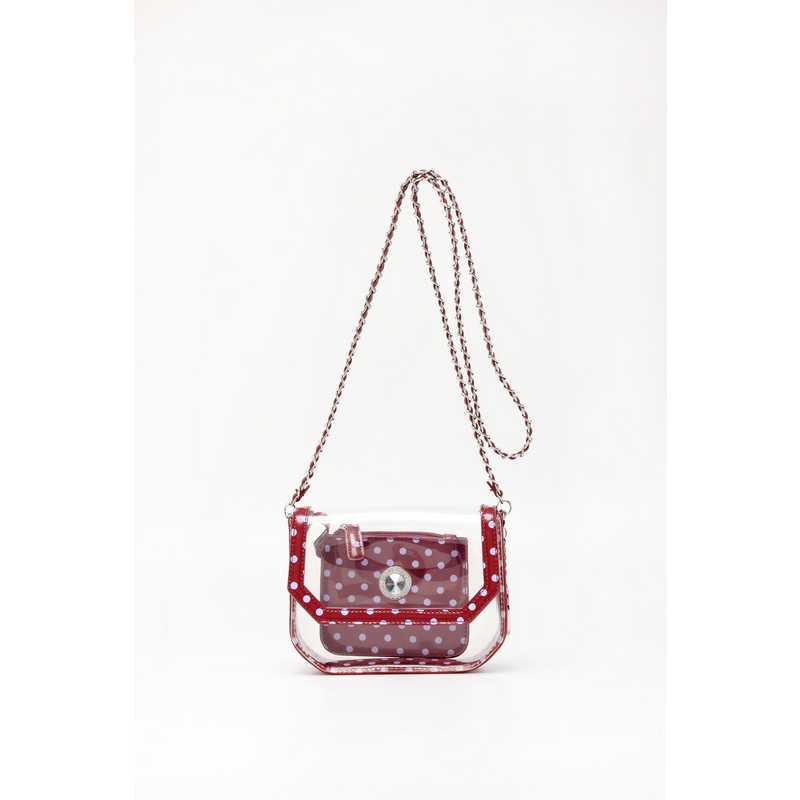 small clear shoulder bag