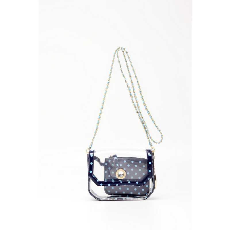 light blue small handbag