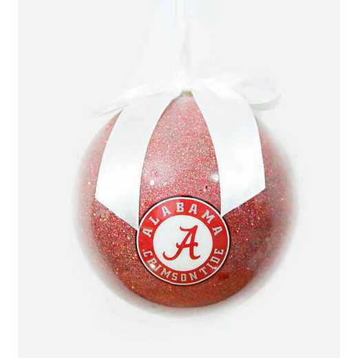 GBO001: Alabama 4IN FOAM GLITTER BALL orn