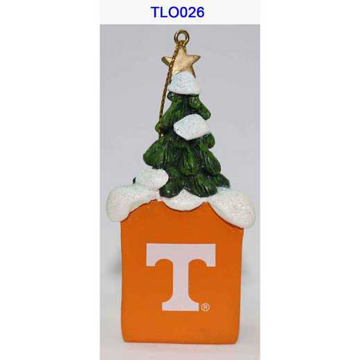 TLO026: Tennessee VOLUNTEERS 3IN RESIN  TREE LOGO orn
