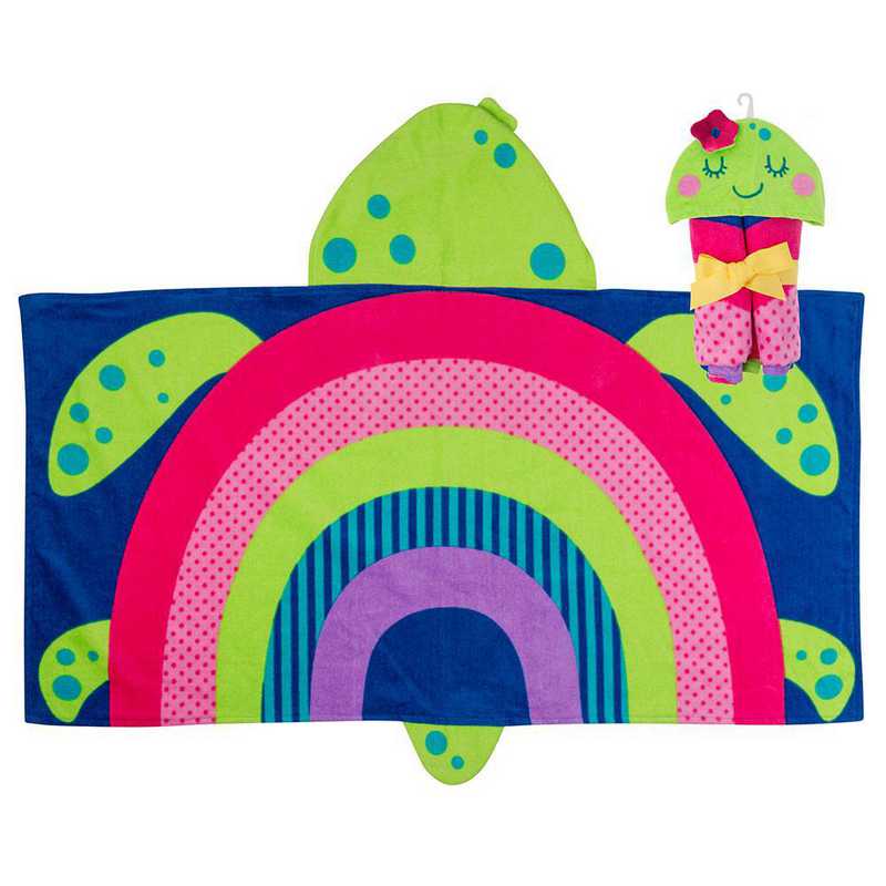 rainbow hooded towel