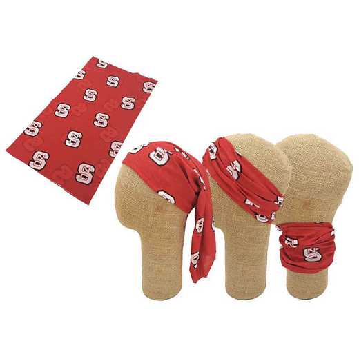 LHB020: NC STATE LOGO HEAD BAND ON HEADER CARD-ONE SIZE FOR ALL