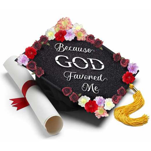 godfavoredmeflowers: Because God Favored Me with Flowers-Handmade Grad Cap Topper