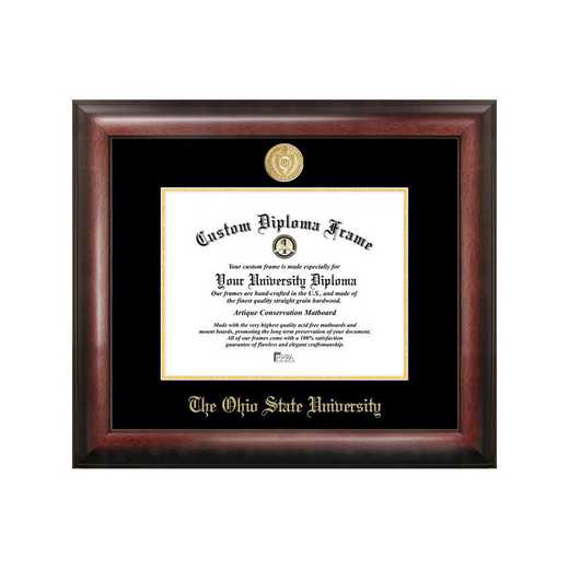 OH987GED-1185: Ohio State University 11w x 8.5h Gold Embossed Diploma Frame
