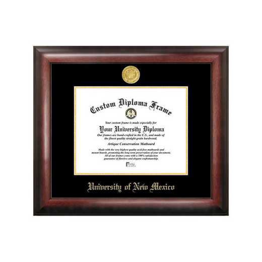 NM999GED-1185: University of New Mexico 11w x 8.5h Gold Embossed Diploma Frame