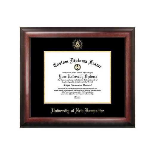 NH998GED-108: University of New Hampshire 10w x 8h Gold Embossed Diploma Frame