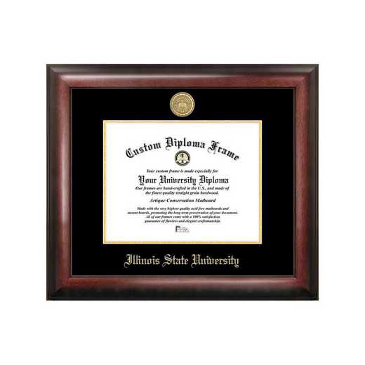 IL966GED-108: Illinois State 10w x 8h Gold Embossed Diploma Frame