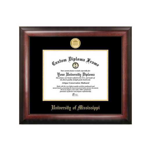 MS999GED-129: University of Mississippi 12w x 9h Gold Embossed Diploma Frame