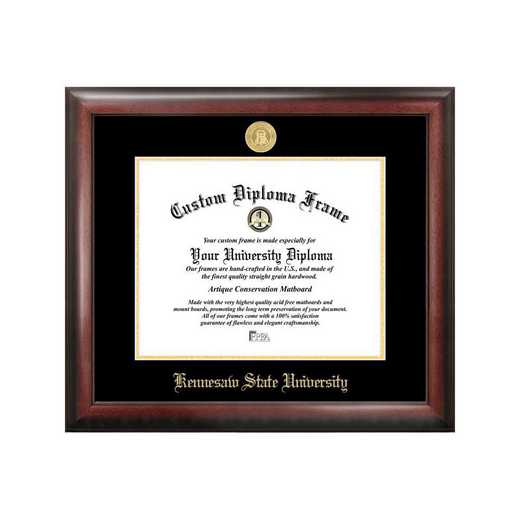 GA986GED-1411: Kennesaw State University 14w x 11h Gold Embossed Diploma Frame