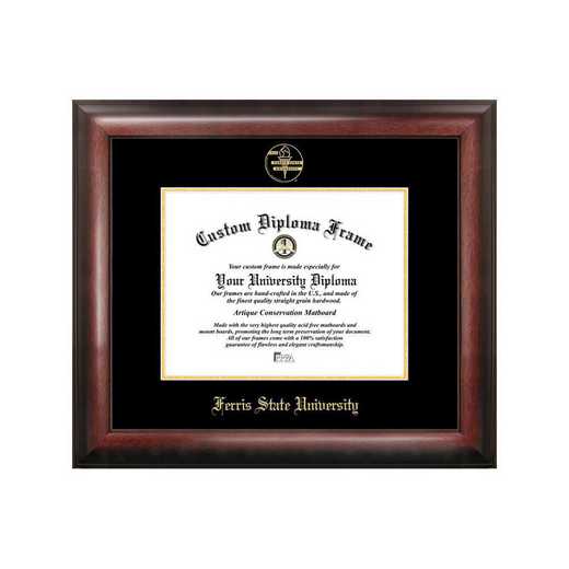 MI979GED-1185: Ferris State University 11w x 8.5h Gold Embossed Diploma Frame